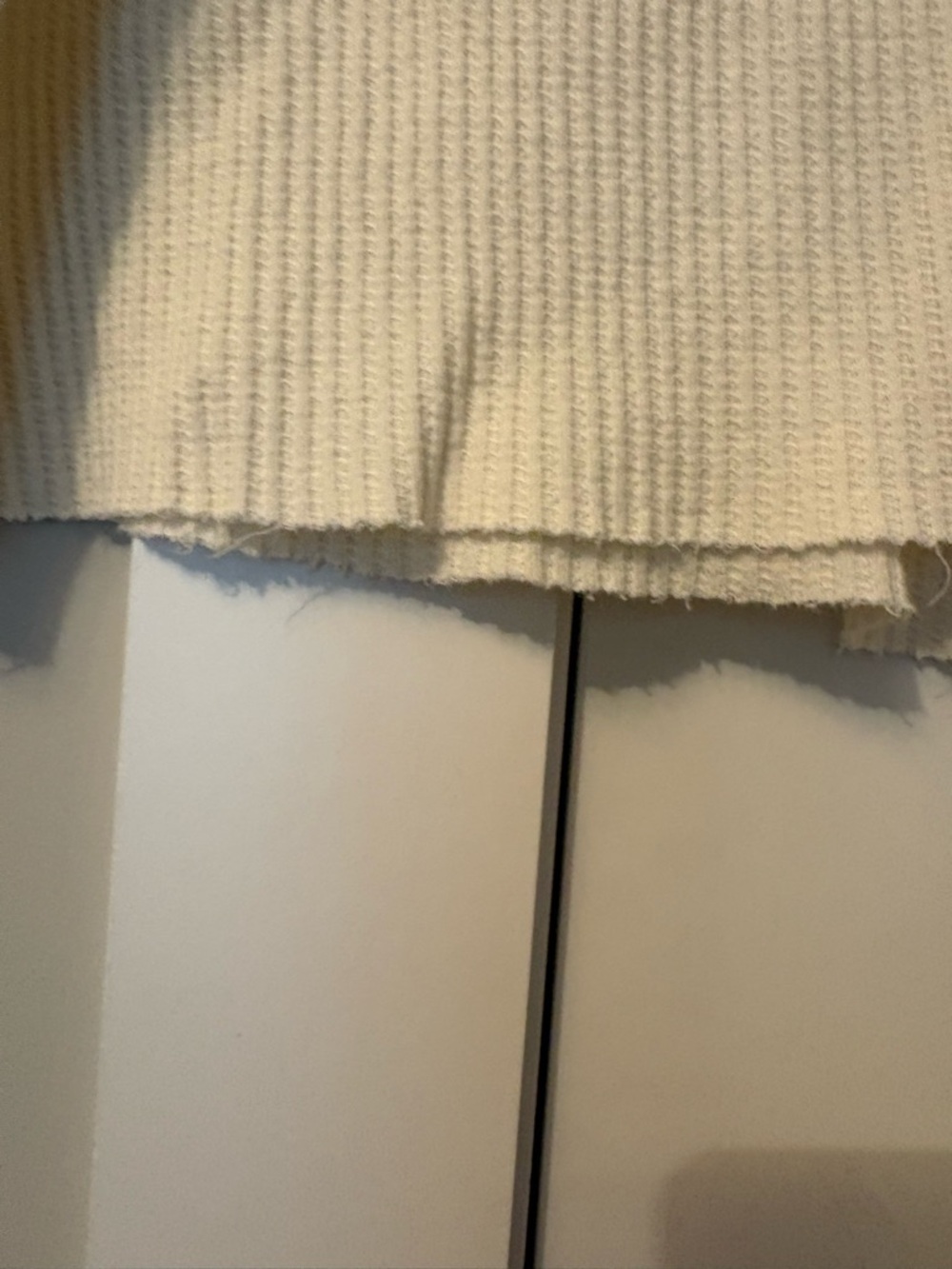 Double Zero Cream Ribbed Top - Picture 4 of 6